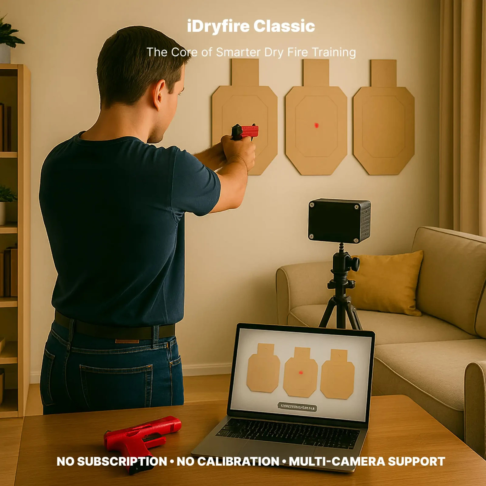 Dry Fire Target Laser Target for Lazer gun FREE iDryfire Camera Target Practice