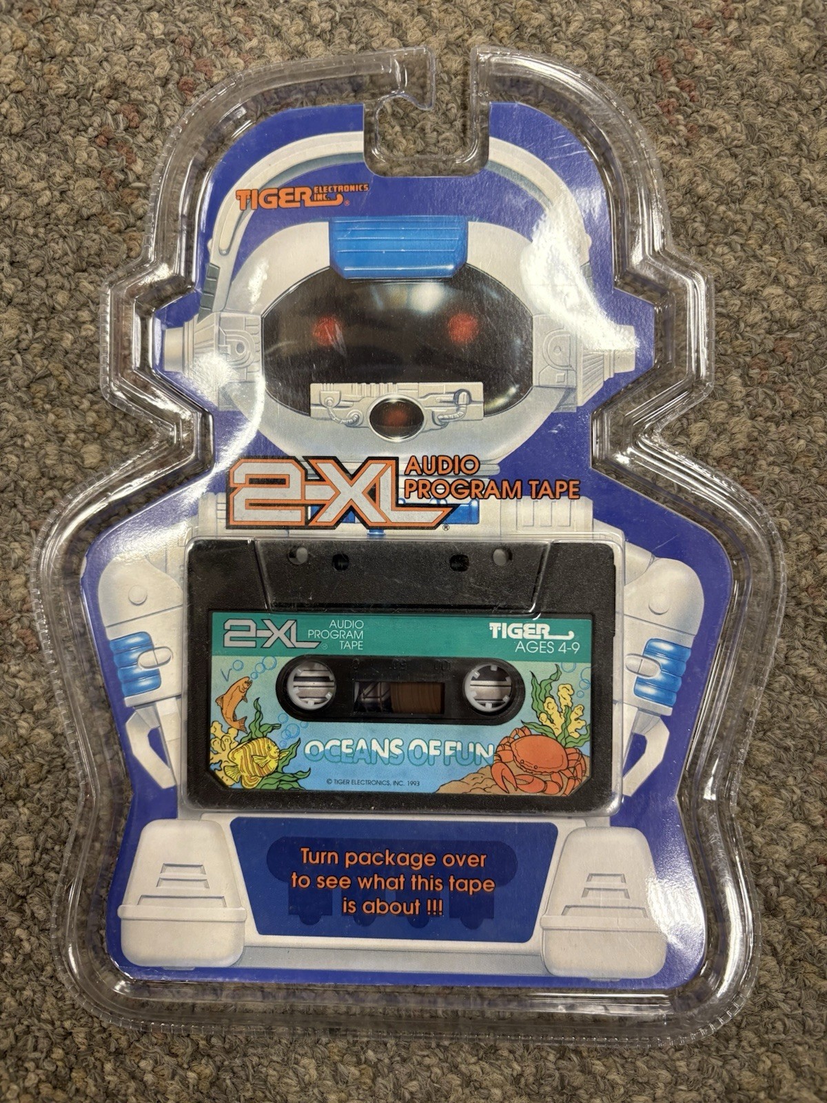 + Tiger Electronics 1993 2-XL Robot Oceans of Fun Audio Program Tape NIP