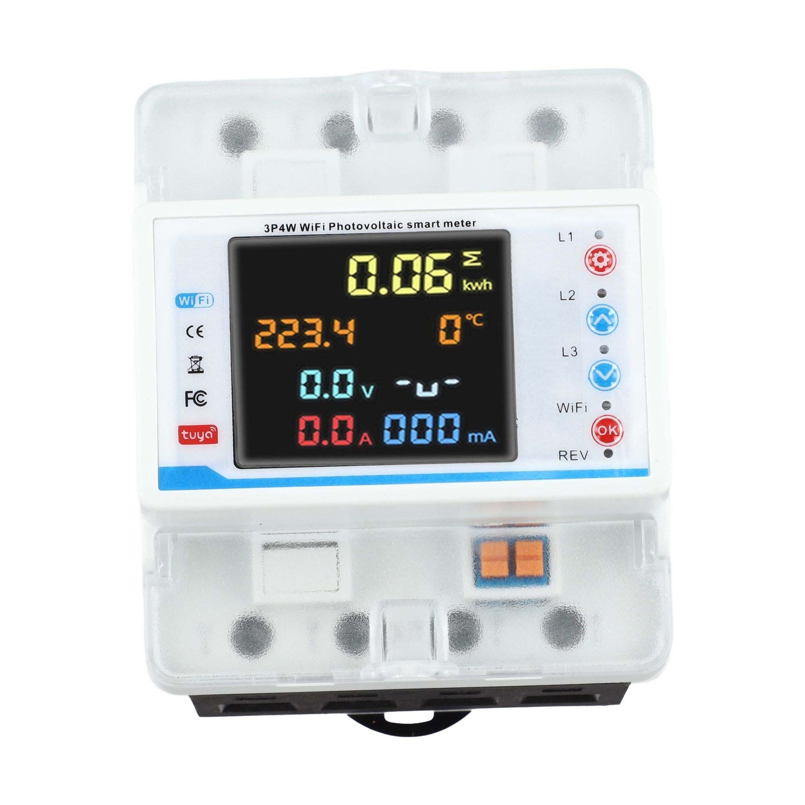 for surge Protected 3 Phase WiFi Electricity Meter for Tuya for Smart Home 100A