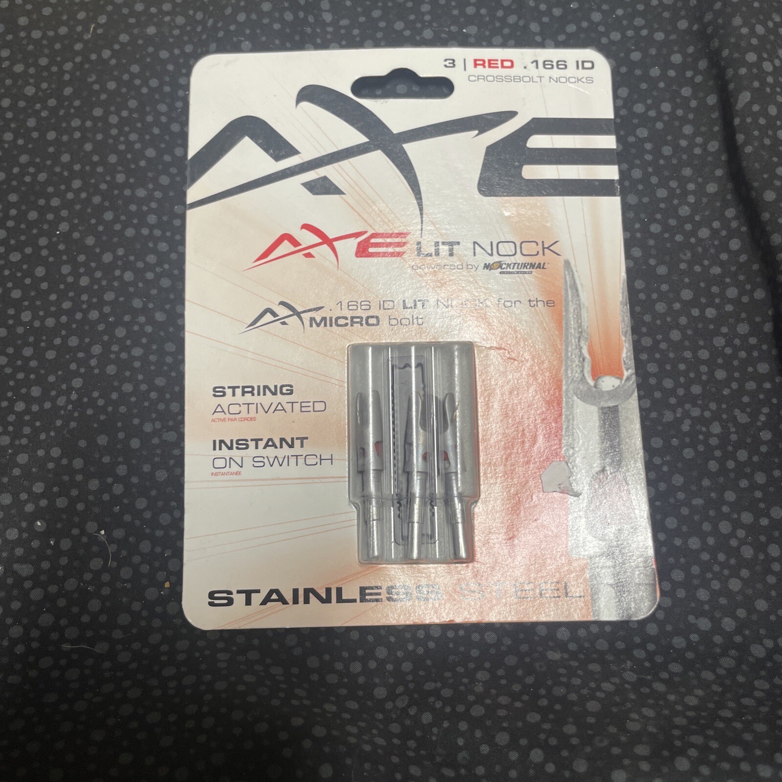 Crossbody Nocks Axe Lit Nock 3 Pack Red .166 ID