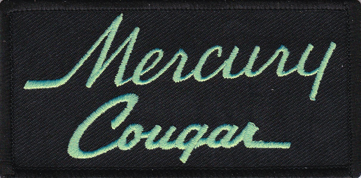 MERCURY COUGAR BLACK GREEN SEW/IRON ON PATCH XR7 EMBLEM FORD PANTHER