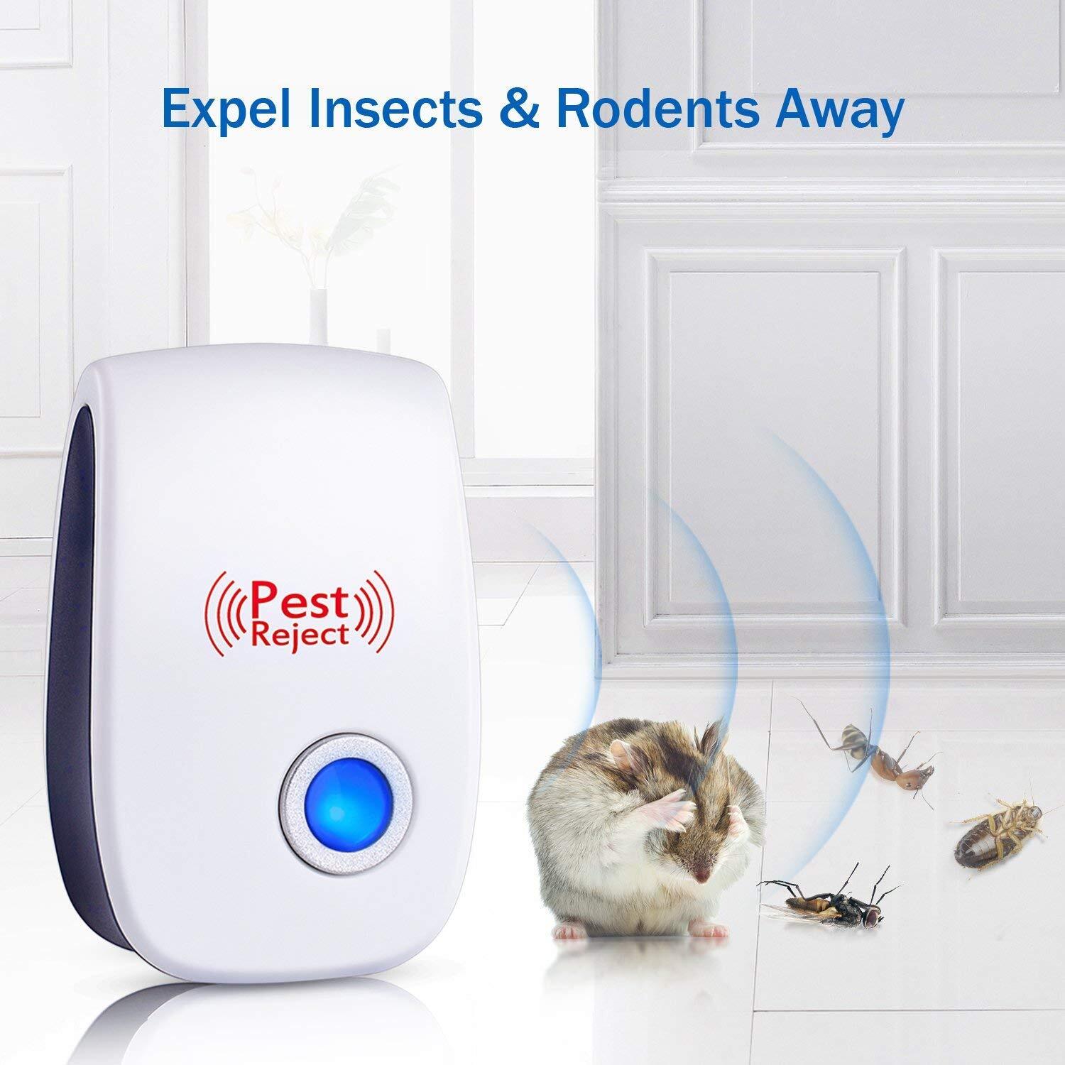 6X Ultrasonic Pest Repeller Electronic Control Repellent Bug Rat Mice Reject US