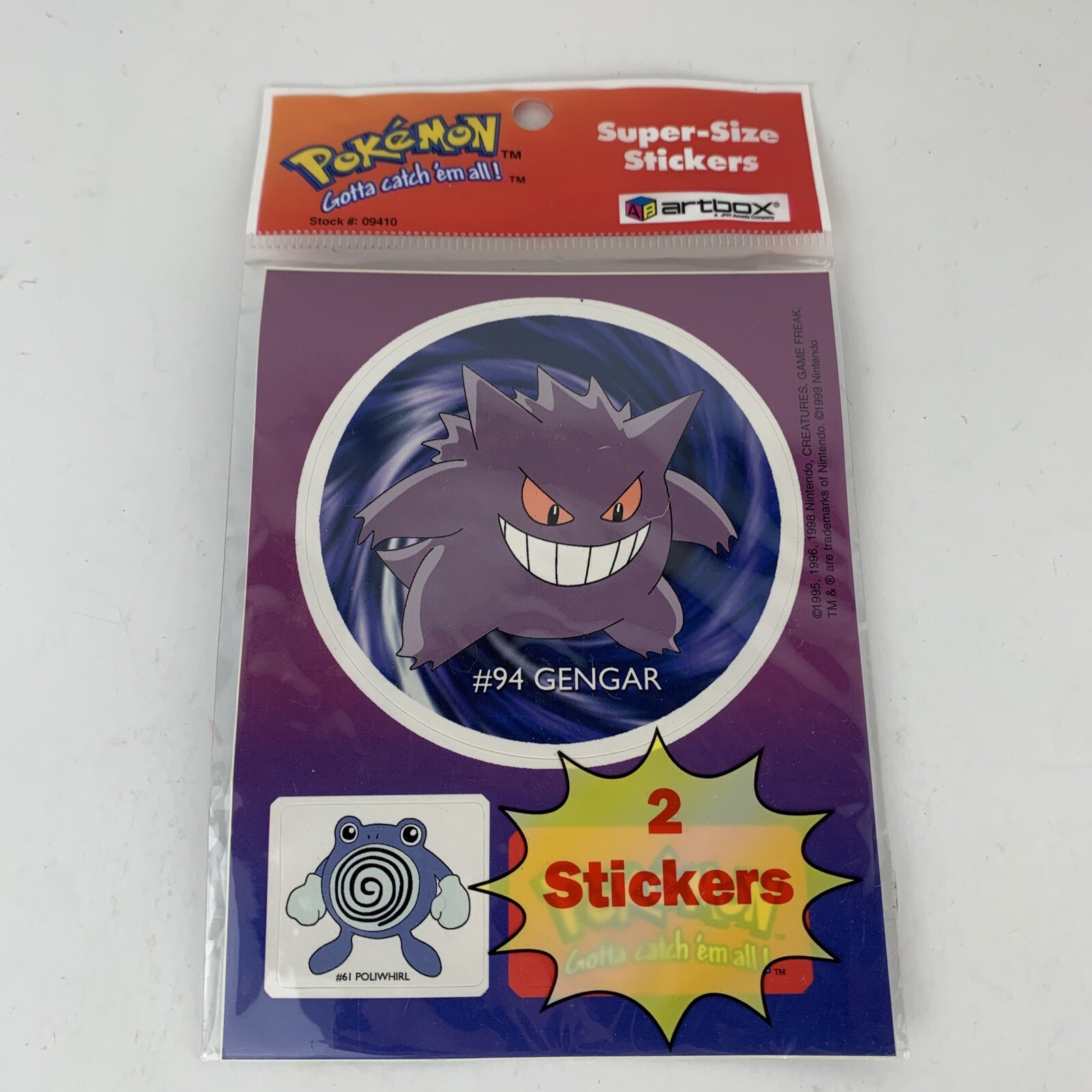 VTG New Sealed 1999 Pokémon Nintendo Artbox Sticker Pack Blastoise 90s NOS