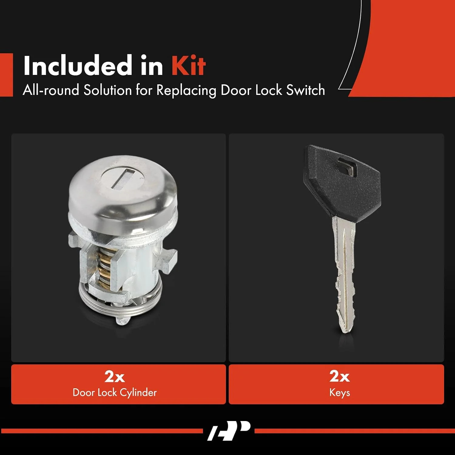 A-Premium Door Lock Cylinder Set with Keys Compatible with Chrysler Dodge Eagle