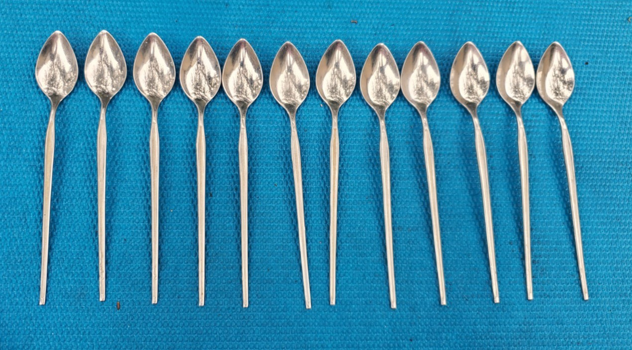 12- IMPERIAL USA ICED TEASPOONS 7.5"