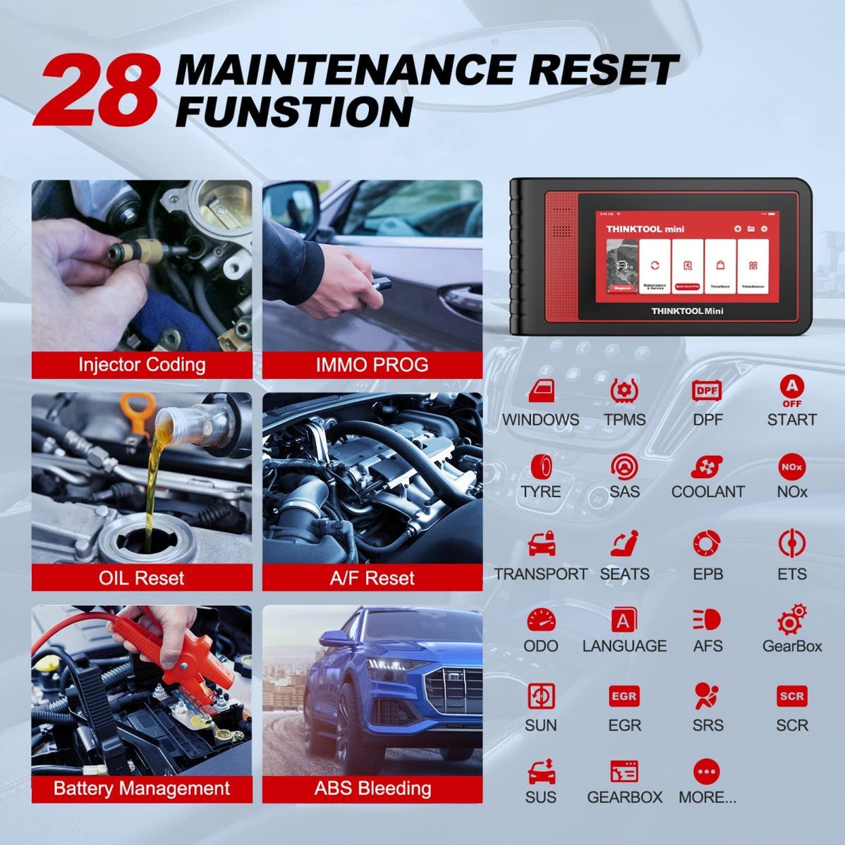 Thinktool Mini2 All System Diagnostic Tool Bidirectional Scanner CANFD 28+Resets