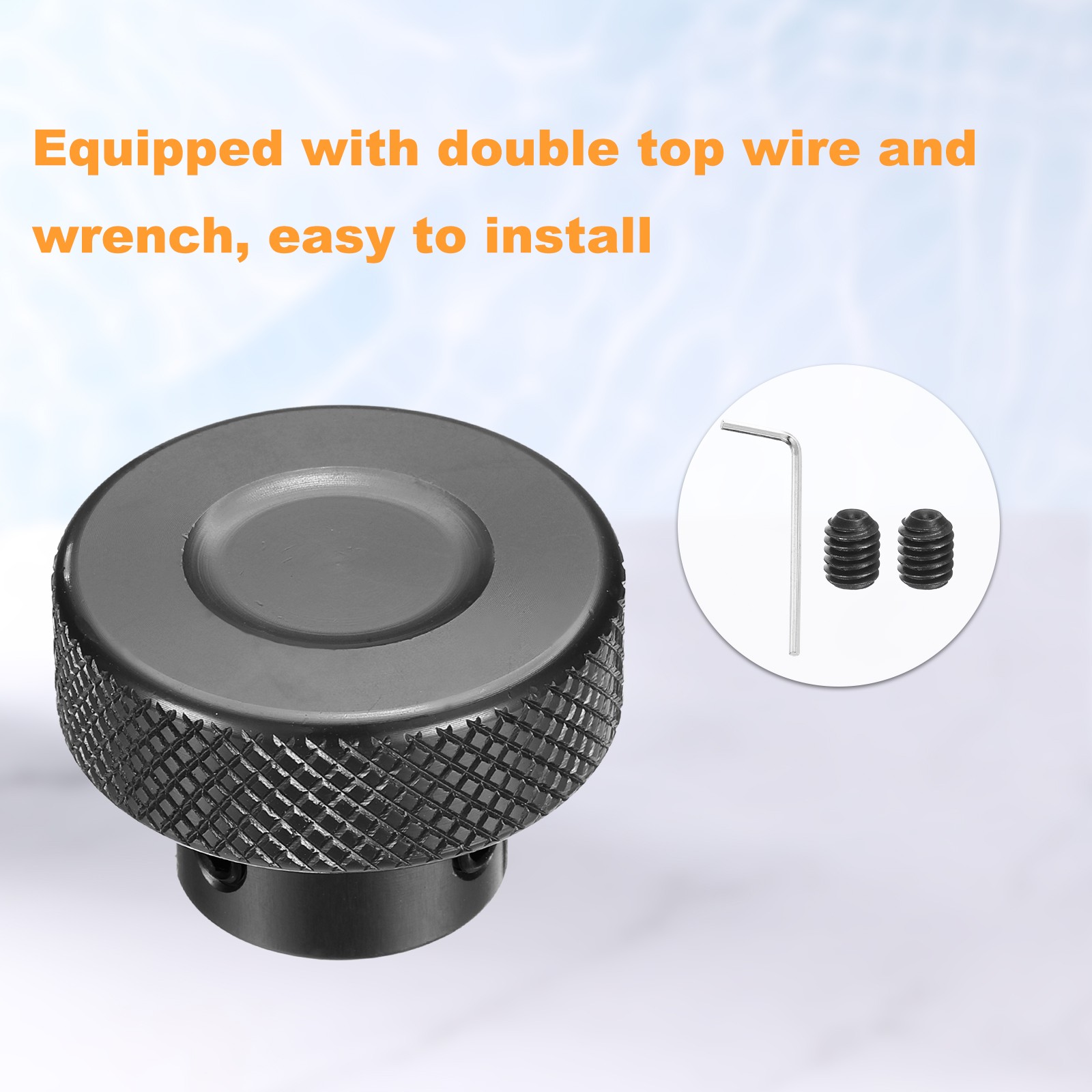 Anodization Aluminum Alloy Handwheel 6mm Bore 30mm OD Knurled Knob, Black
