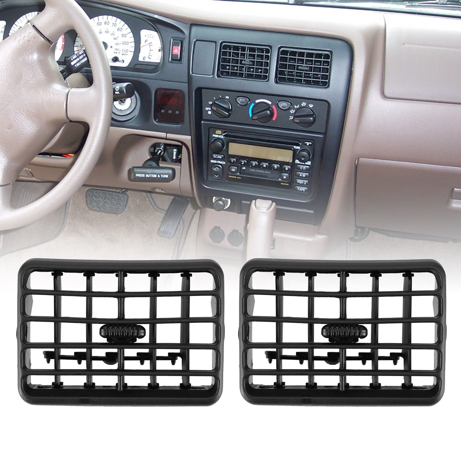 2PCS Dashboard A/C Air Heater Dash Bezel Vents for 4Runner 1996-2002, for Tacoma