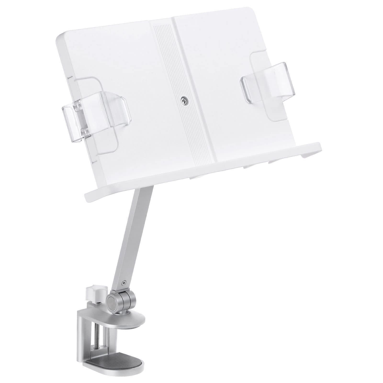 PATIKIL Book Stand for Reading, Metal Reading Rest Holder with White