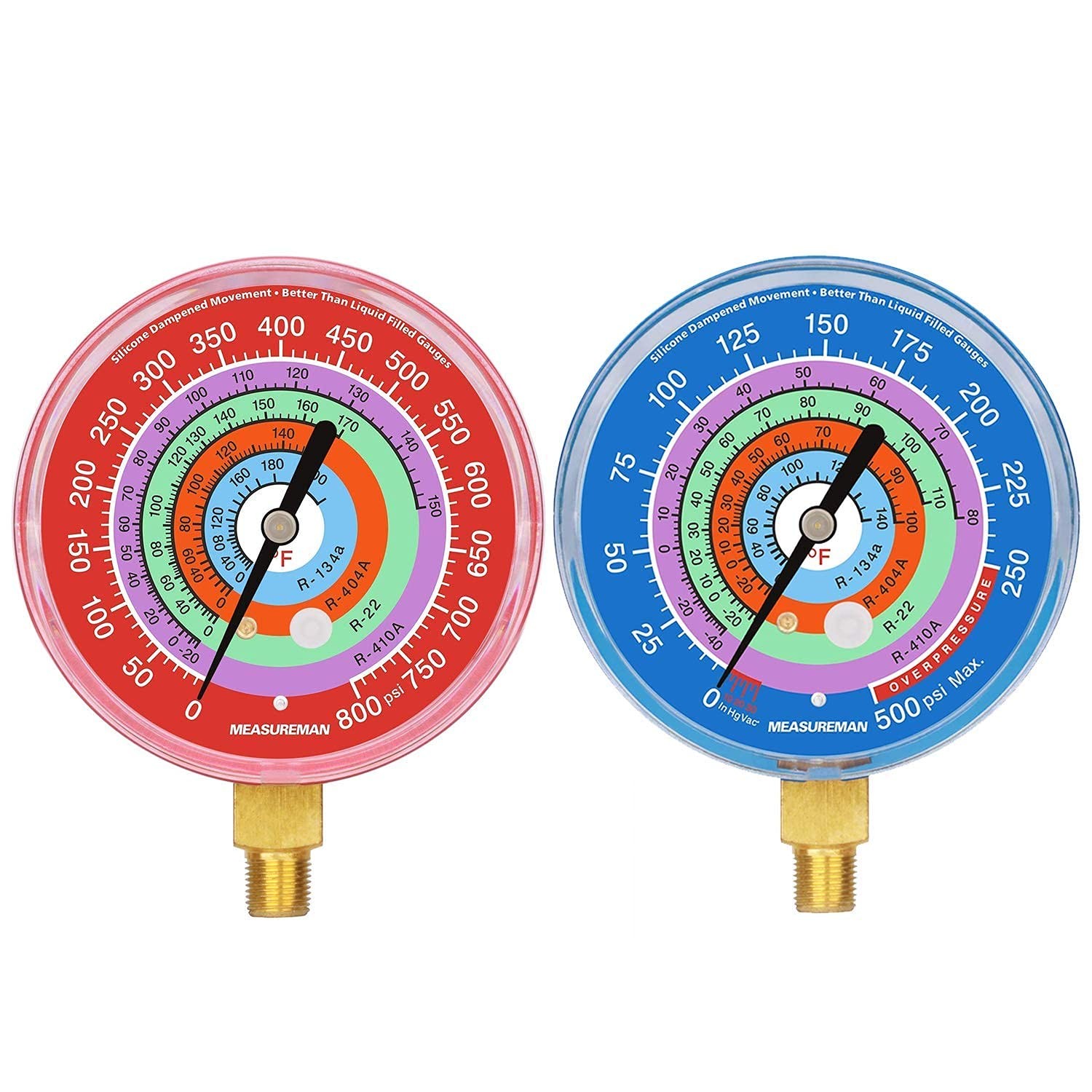 Measureman Refrigeration Pressure 3-1/8 inch（red&blue kit）