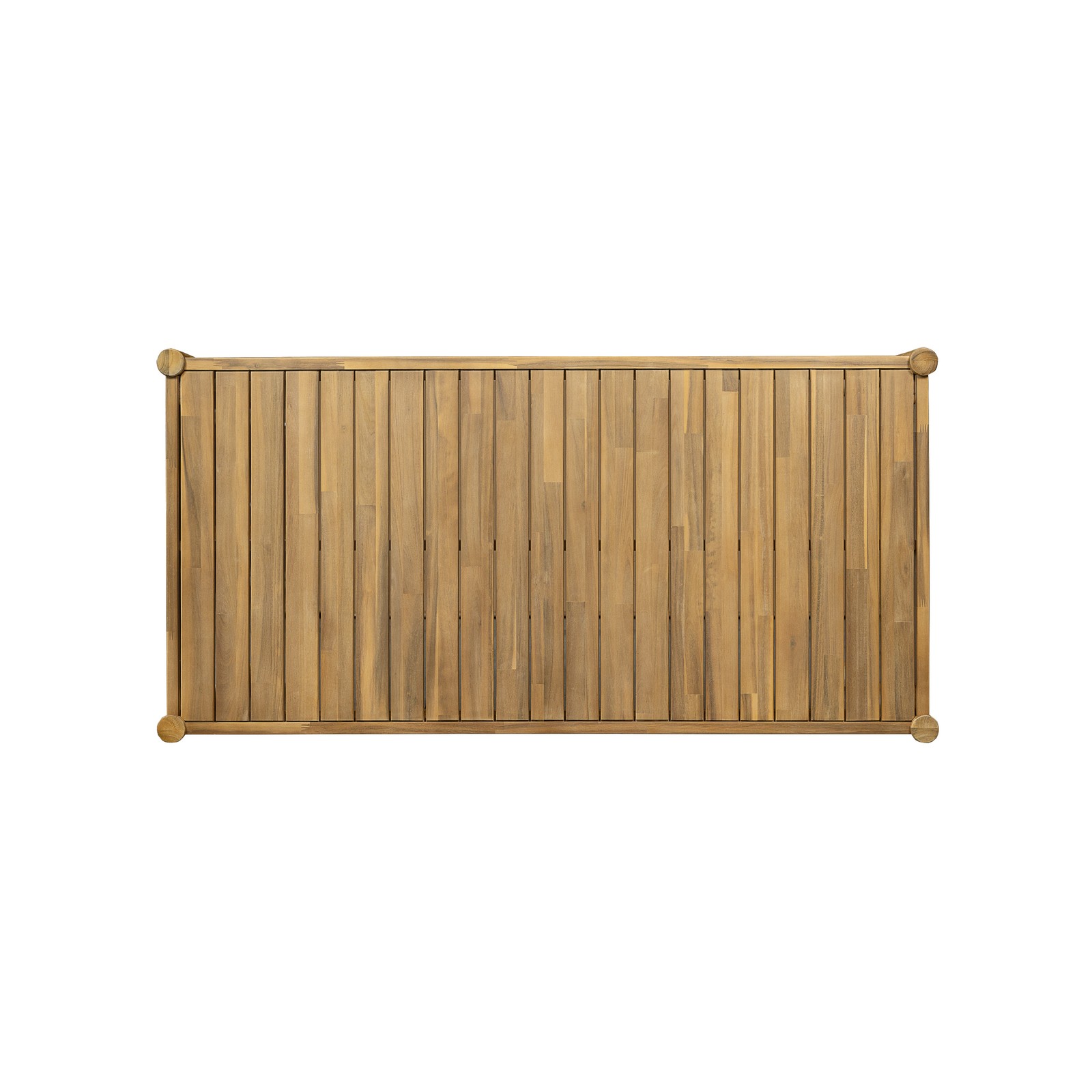 54.75x27.75" Rectangular Patio Dining Table Acacia Wood Outdoor Table Backyard