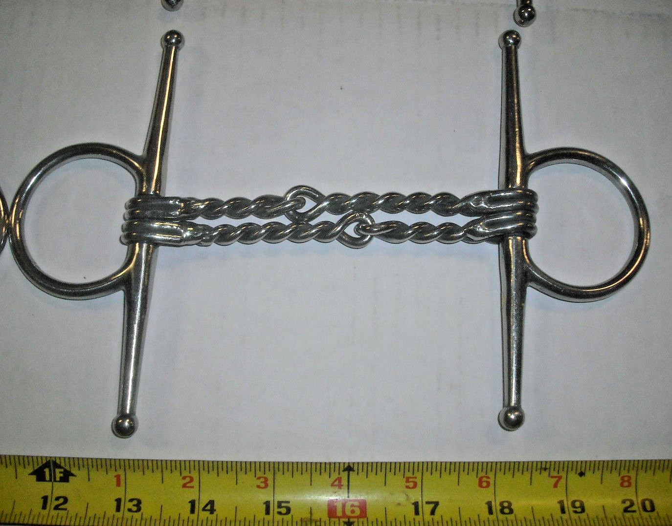 Stainless steel Double Twisted  Wire Full Cheek Snaffle Horse Bit