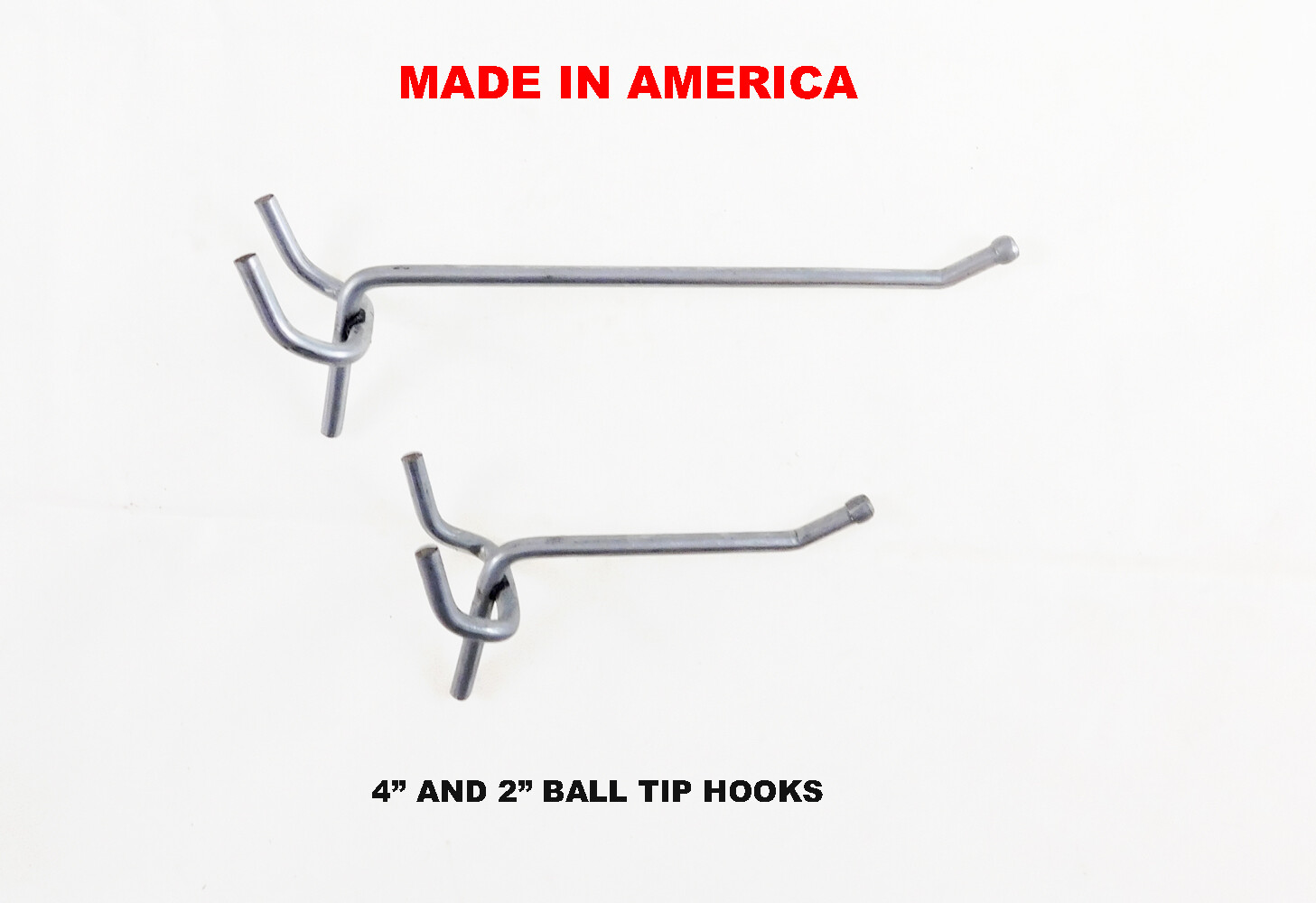 50 each 2 & 4 Inch All Metal Peg Hooks 1/8" to 1/4" Pegboard Slatwall Garage kit