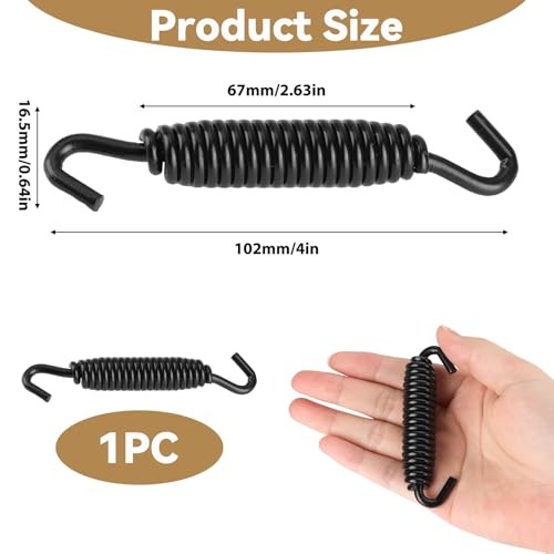 Jiffy Stand Kickstand Spring Heavy Duty Replacement for Motorcycle Black