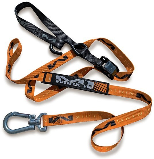 Matrix M10 Worx Orange Tie Downs MX Motocross Soft Loop Heavy Duty Bike Straps