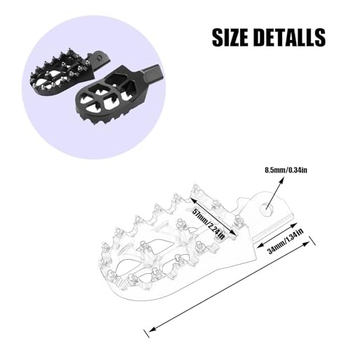 Motorcycle CNC Aluminum Foot Pegs Rests CRF230F 2003-2019 (Black) [Foot Pegs]