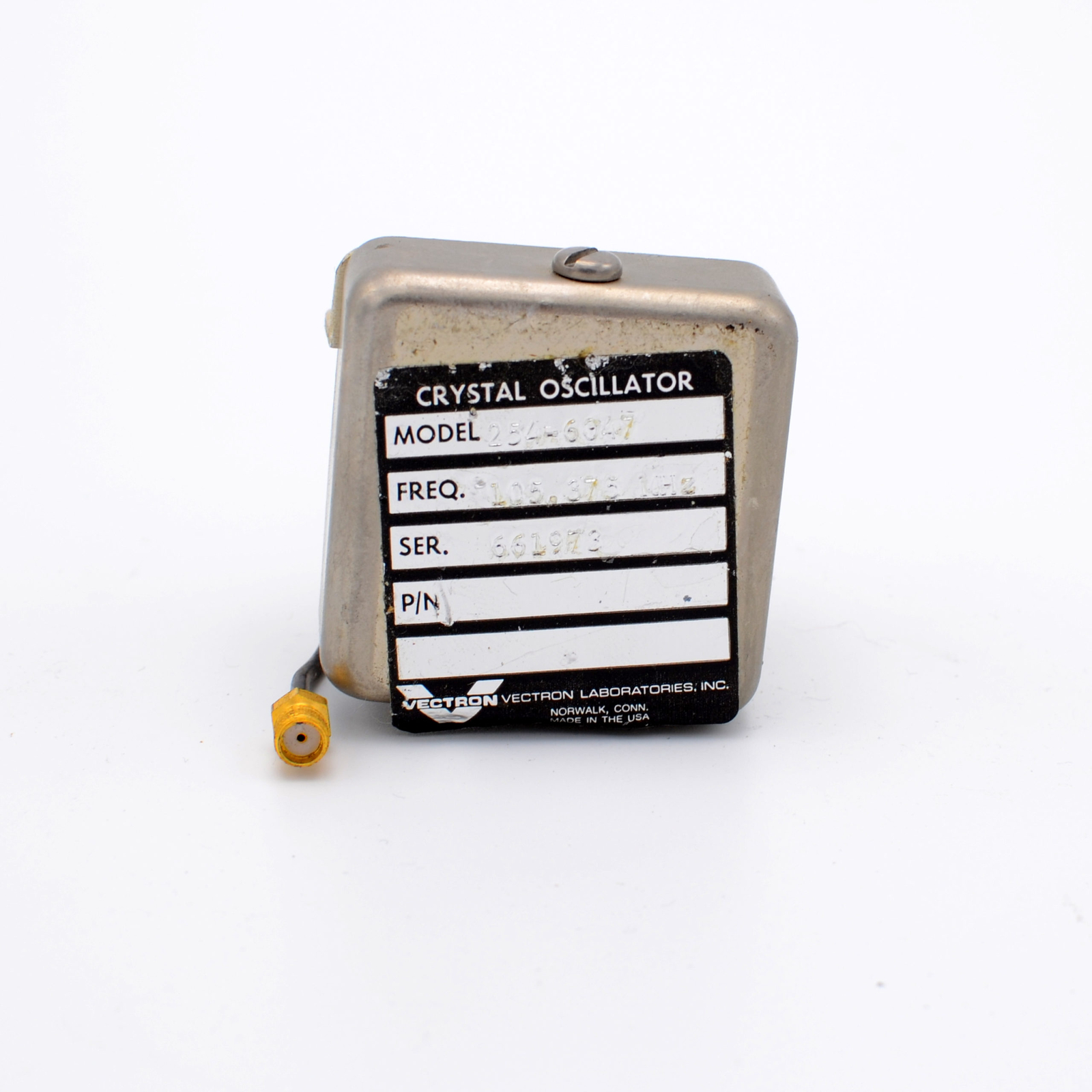 Vectron Laboratories, Inc. Cystal Oscillator 254-6047 105.375Mhz FREE SHIPPING
