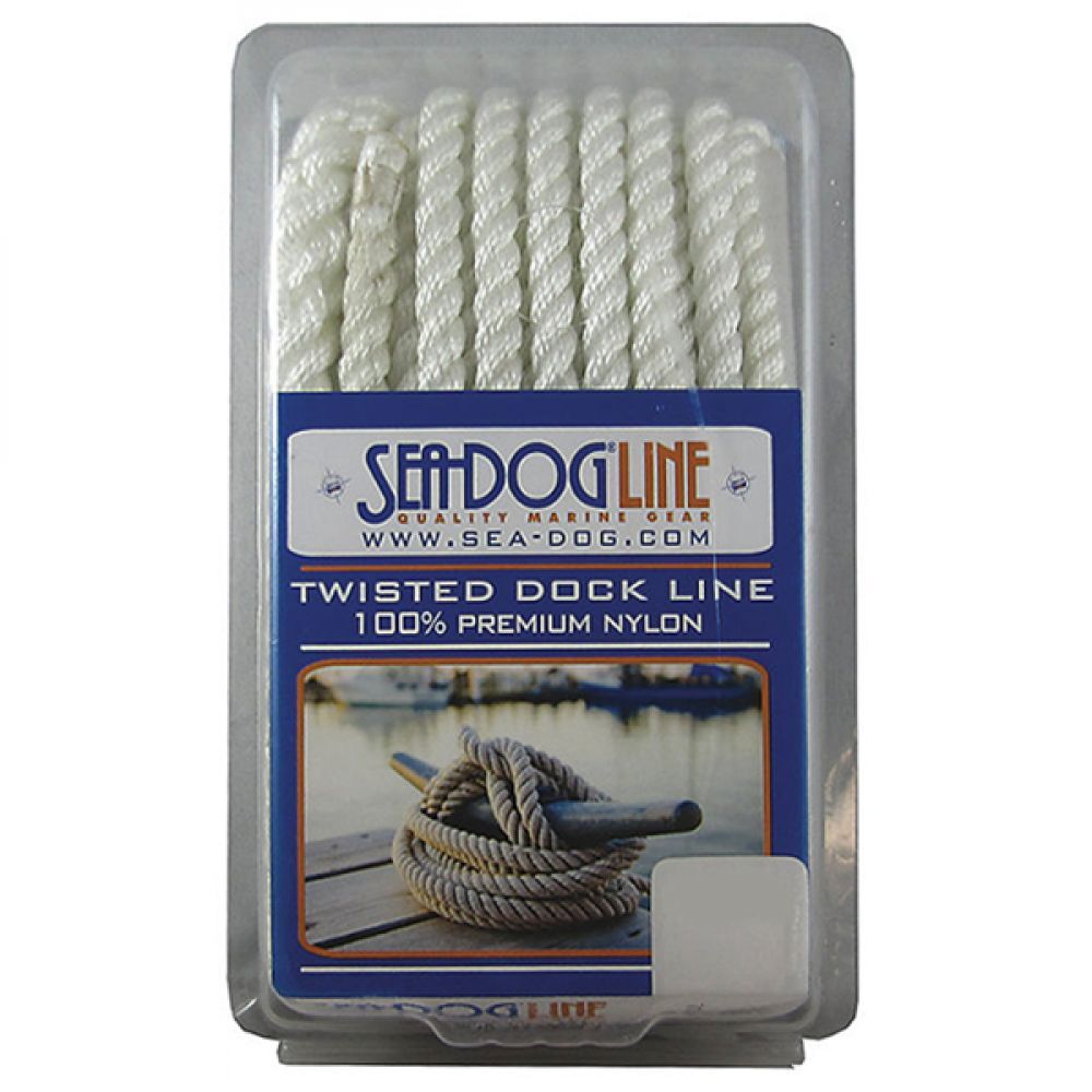 Sea-Dog 302112025WH-1 Double Braided Nylon Dock Line - 1/2" x 25ft White