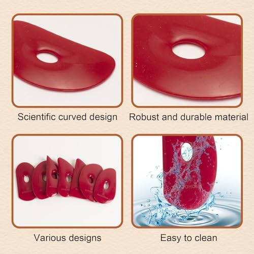 Red-2 Ceramic Ribs for Ceramic Tools - Soft Silicone - Ceramic - Sizes 2-4