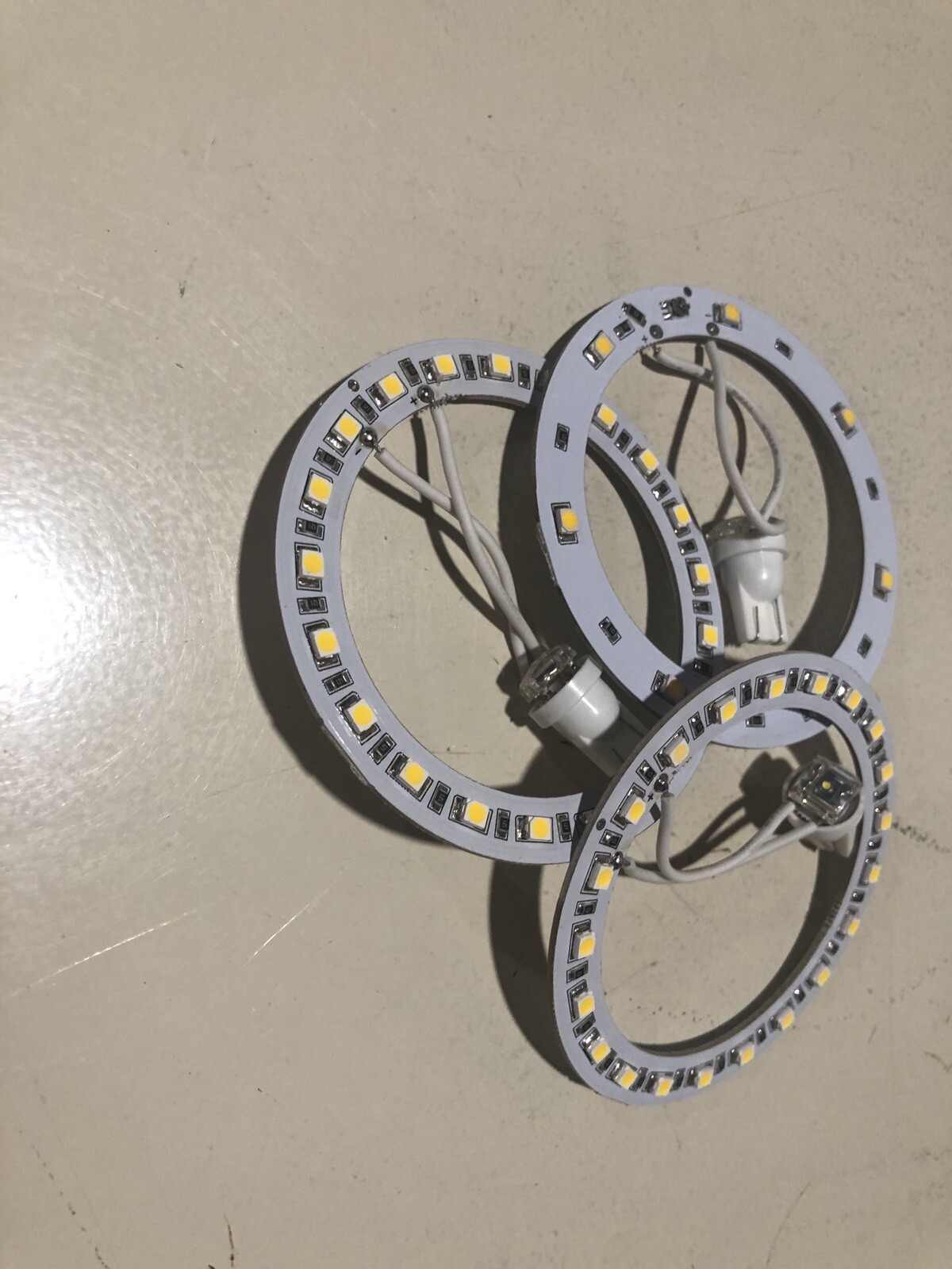 3 Pop Bumper Led Upgrade Rings For Pinball Machibes. Warm White 555 Base