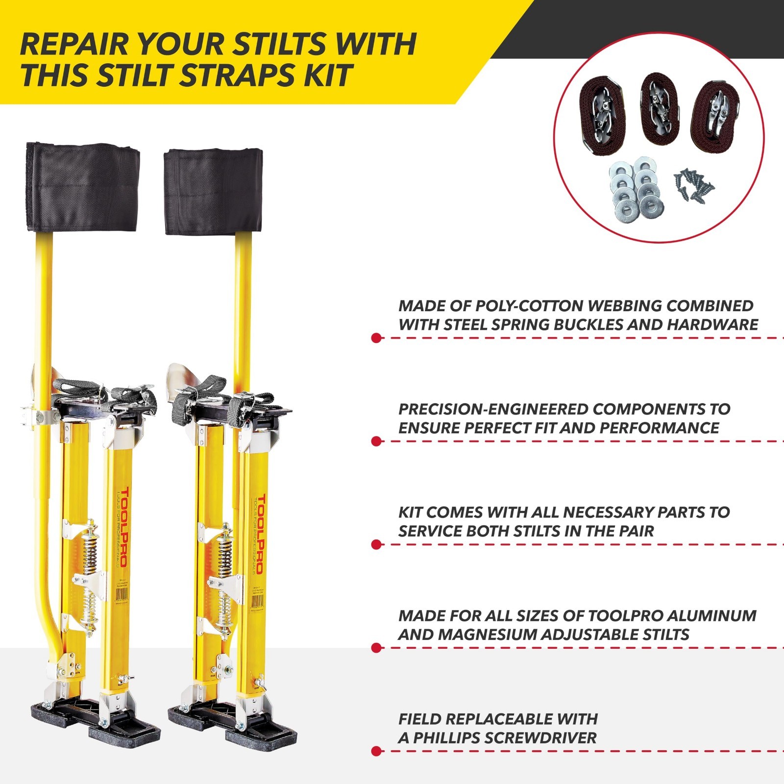 Stilt Replacement Kit - Compatible with All Models, Easy Installation, K2 Straps