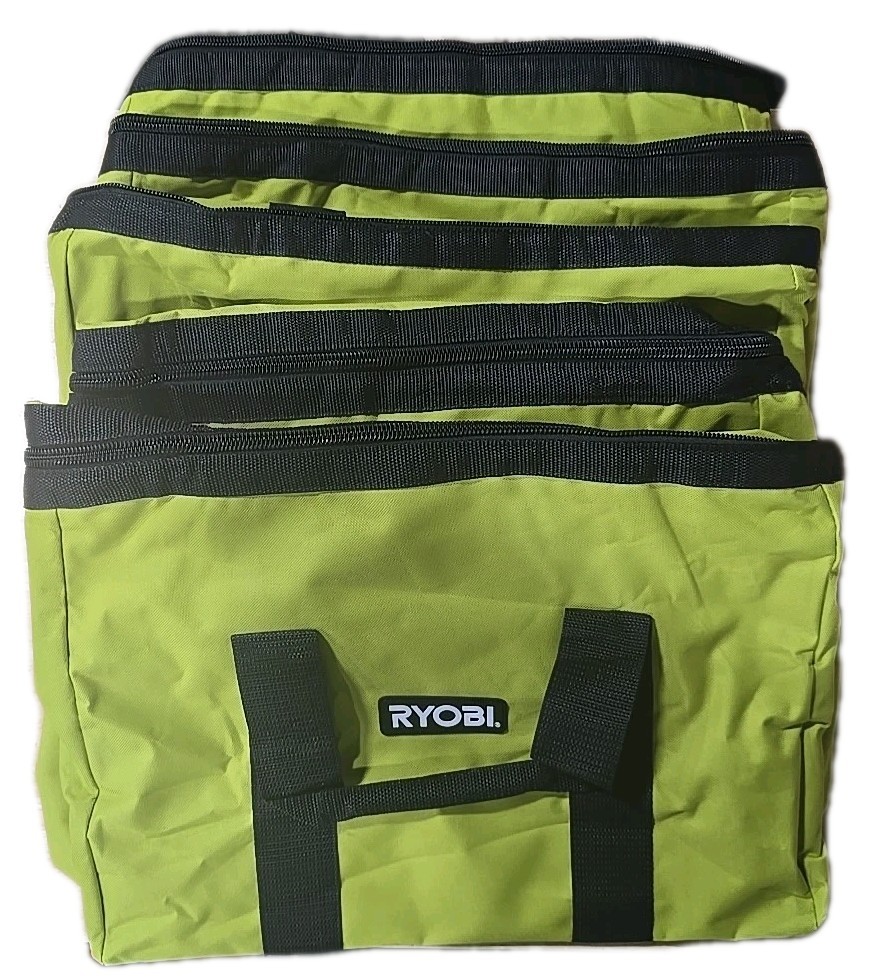 Ryobi Contractor Canvas Tool Bag  PACK OF 5 BAGS- Genuine NEW 18"x12"x10"