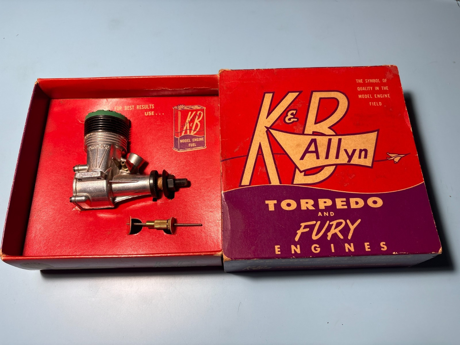 Vintage K&B Allyn Torpedo .35 Green Head Model Engine - New Old Stock