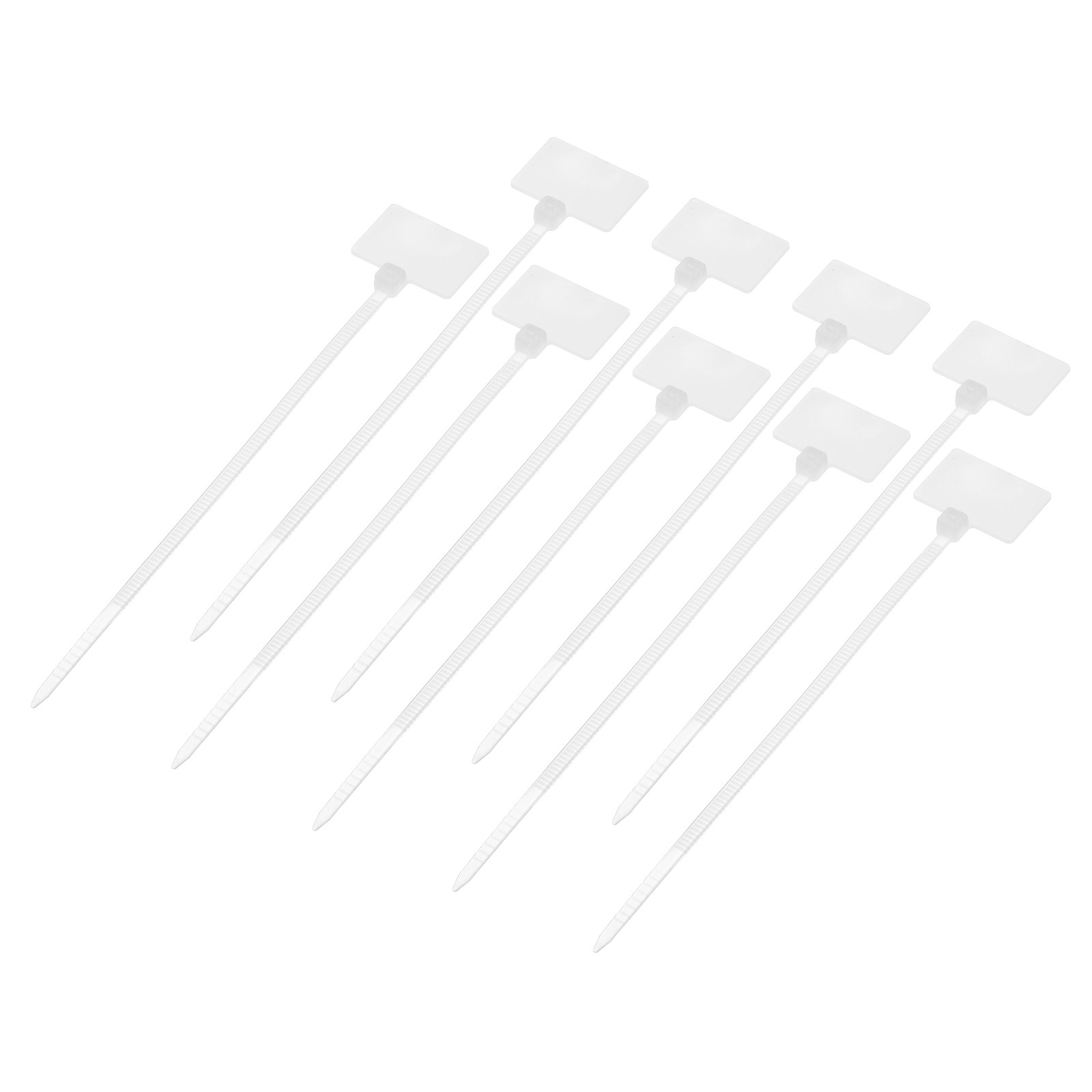 100pcs Marker Cable Zip Ties, 4 Inch Self-Locking Labels Zip Tie Wraps,White