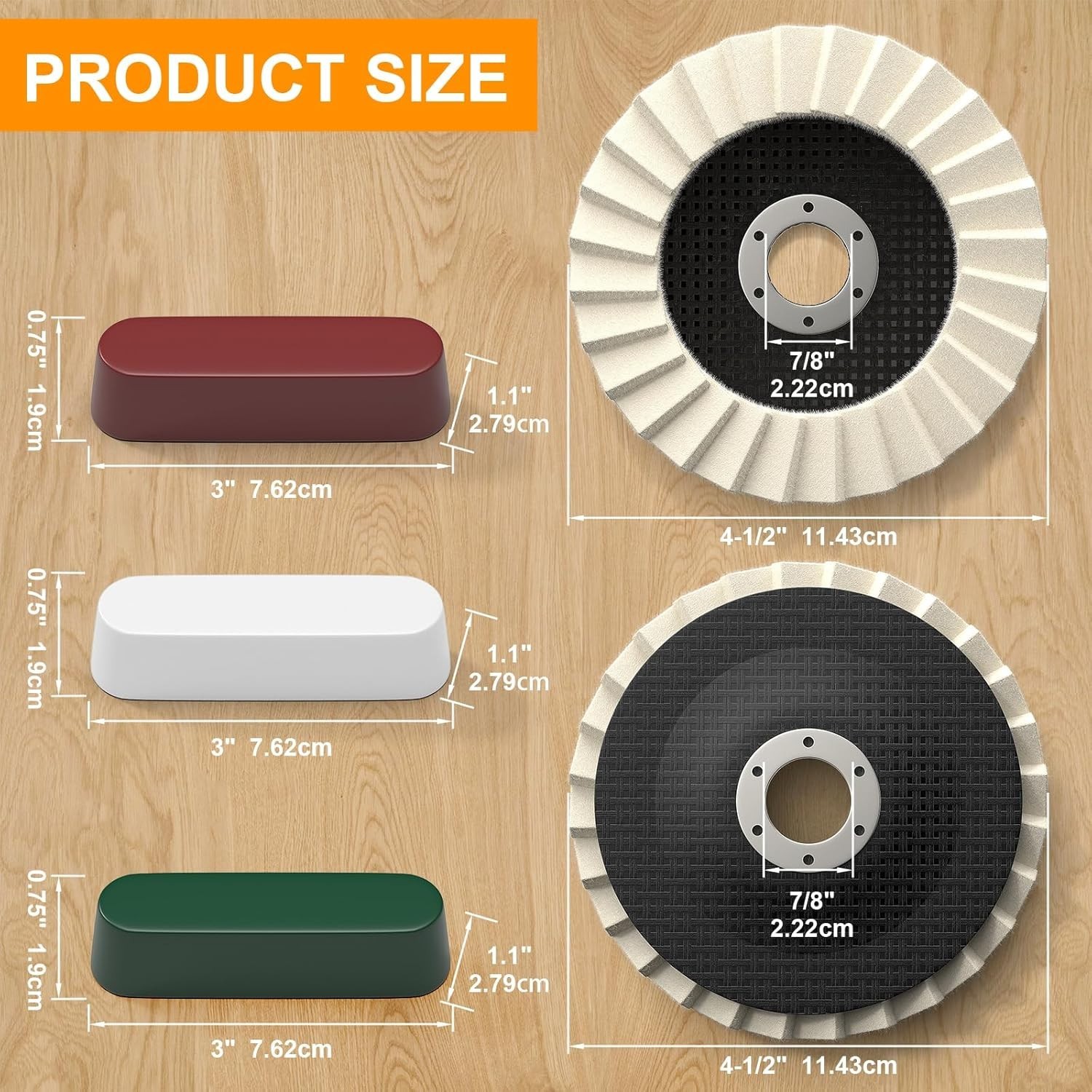 8-Piece Wool Polishing Kit: Buffing Wheels & Compounds for Angle Grinders