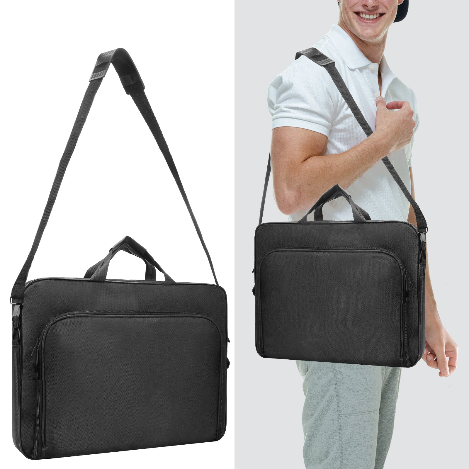 17 Inch Laptop Bag Case Computer Sleeve w/ Shoulder Strap For HP Lenovo Macbook
