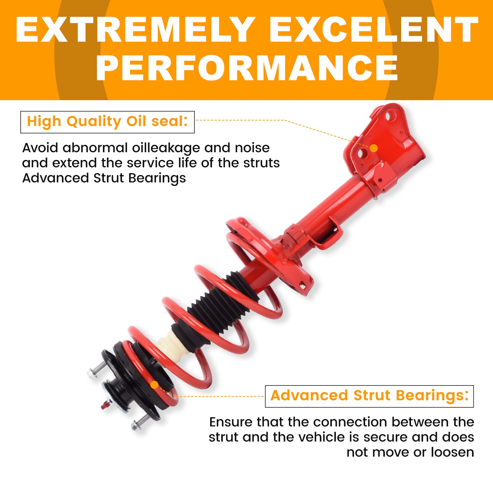 Front Complete Shocks Struts & Spring Assembly Fits 2009-2015 Honda Pilot 3.5L