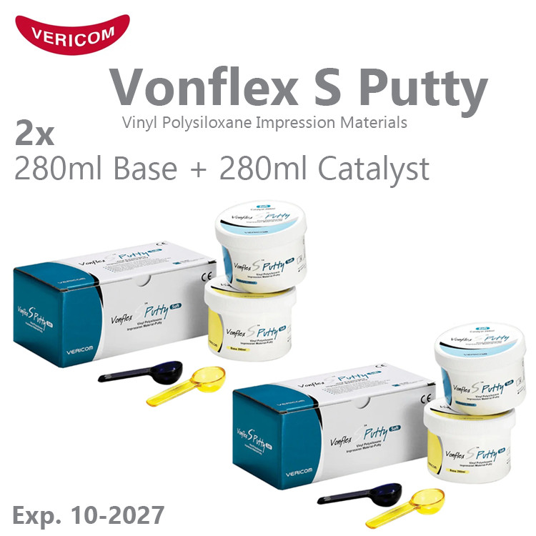 Vonflex Dental Impression Putty VPS Regular Set - 2 Packs - Exp. 10-2027