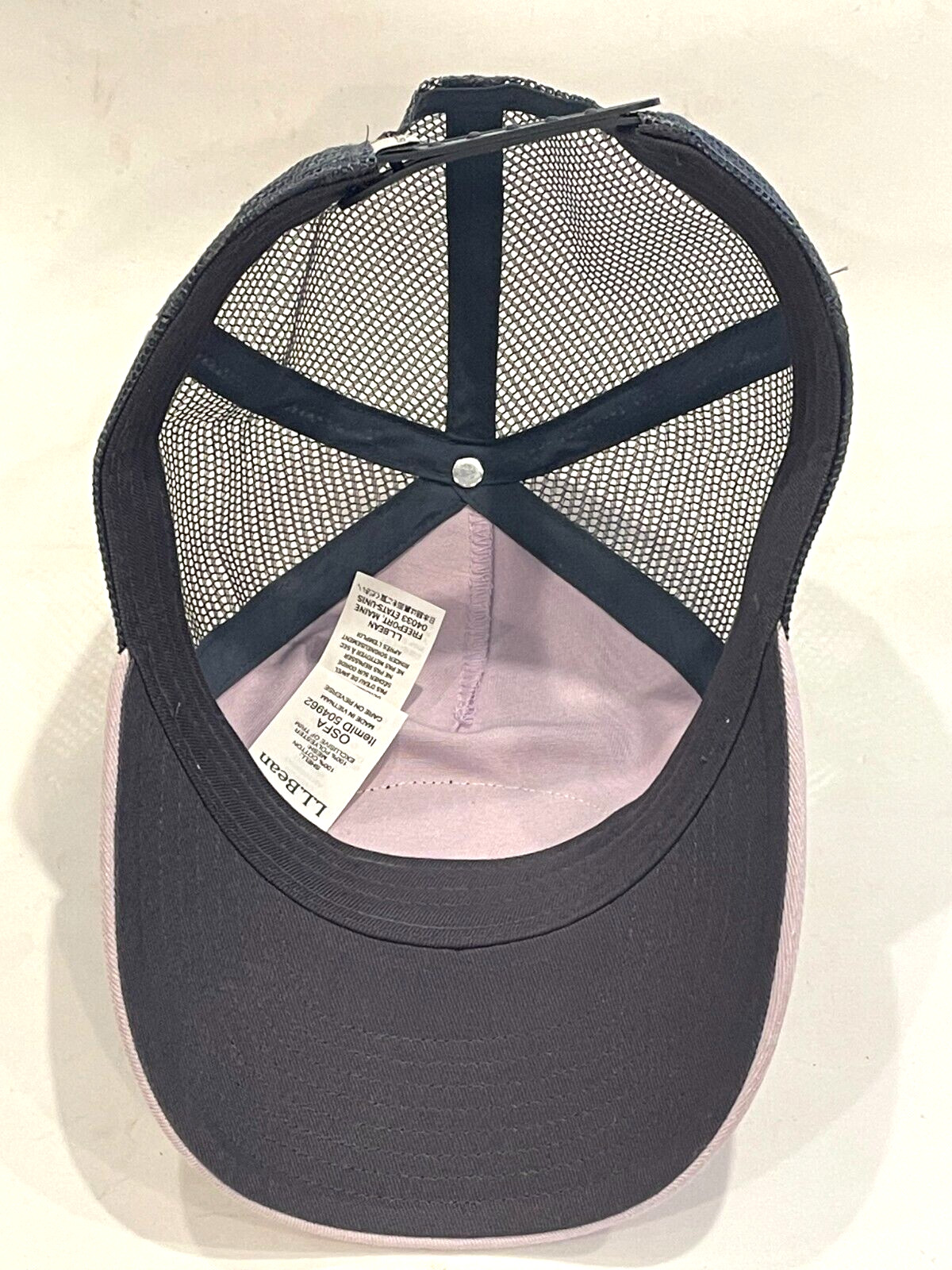 L.L. Bean Lavender Black Mesh Snapback Adjustable Hat