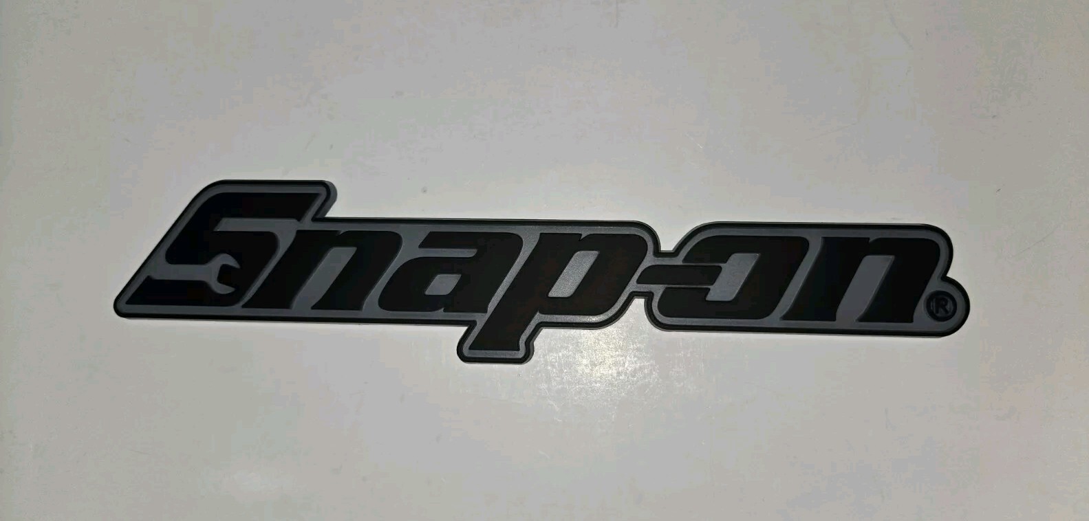 2PK SNAP ON TOOL LOGO EMBLEM MATTE BLACK Badge Decal 8"+2X Dark Titanium Prybars