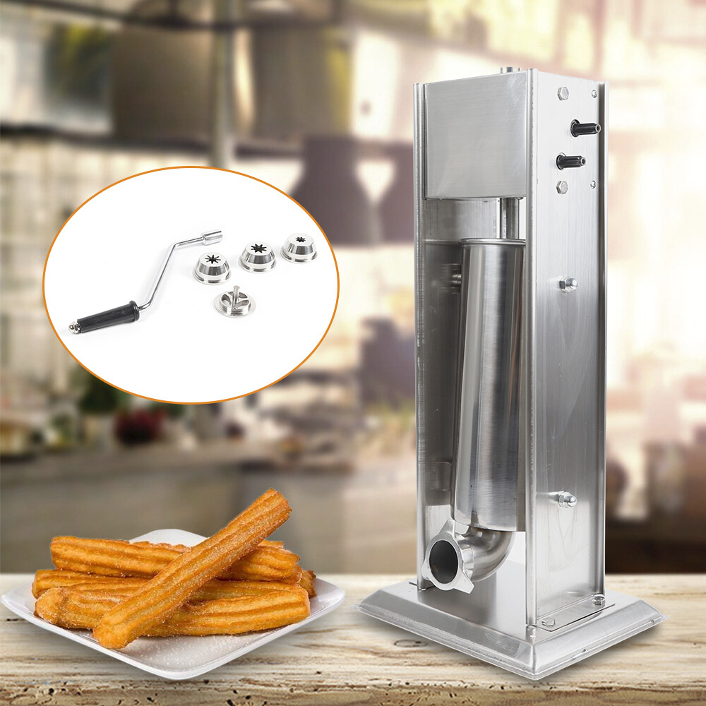Commercial Churro Maker Machine Stainless Steel 5L 4 Nozzles Latin Fruit Machine