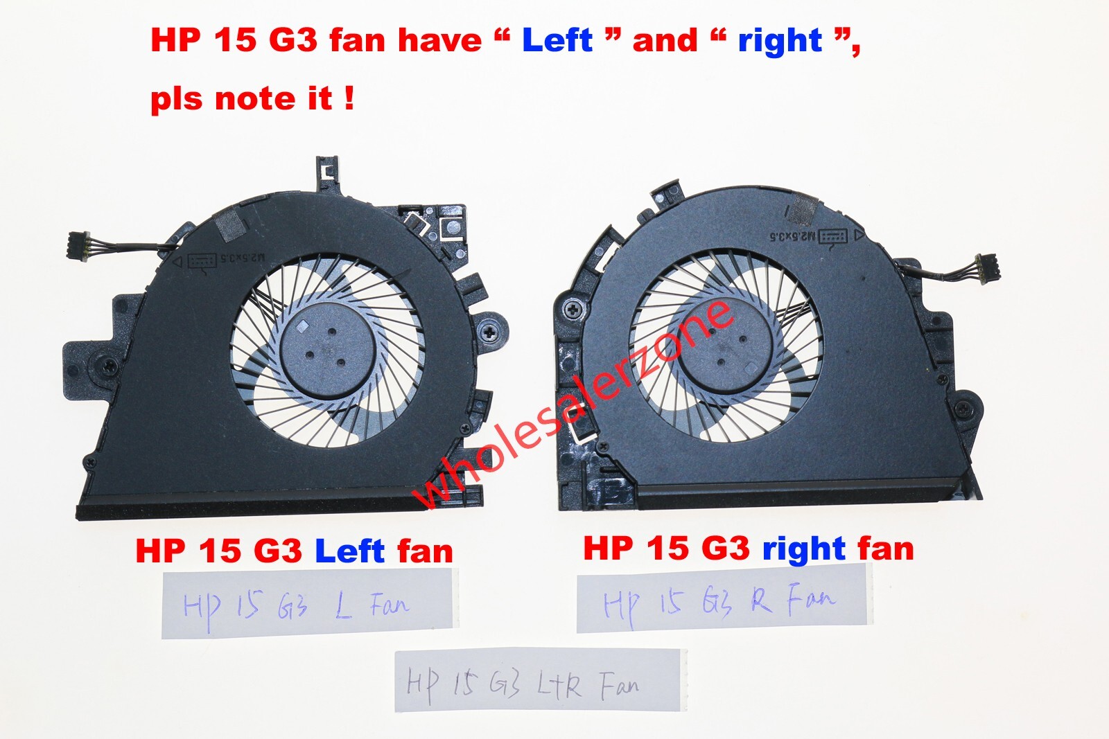 New For HP ZBooK 15 G3 (Note: isn't ZBooK 15U G3) Laptop L+Right Fan 848251-001