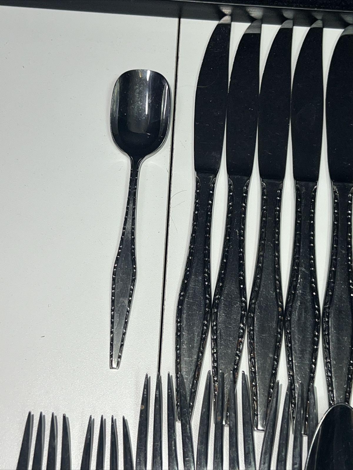 Vintage MCM Regent Stainless Japan Flatware Angular Edged Geometric Lot