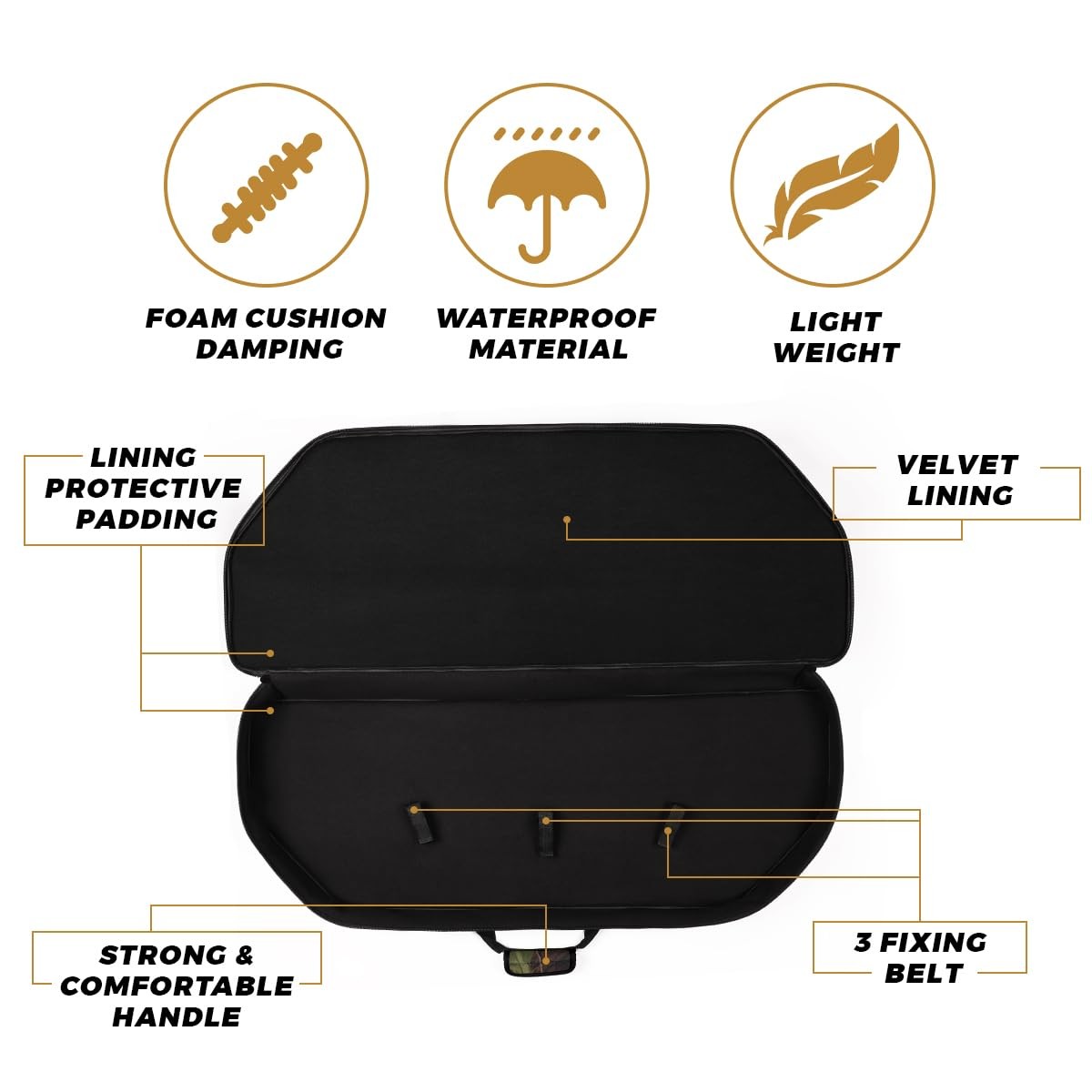 Compound Bow Case - Archery Soft Bow Bag with Arrow Pocket and Backpack Strap...