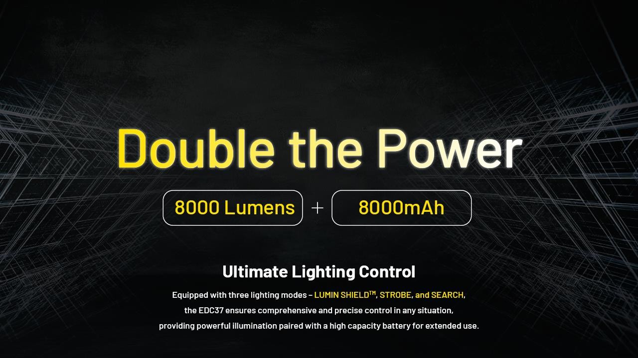 Nitecore EDC37 8000 Lumen Rechargeable Compact LED Tactical Flashlight