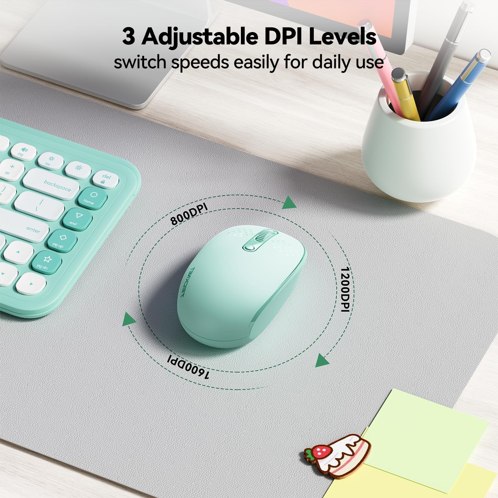 TECKNET Wireless Mouse for Laptop, 2.4G Quiet Computer Mouse with USB Receive...