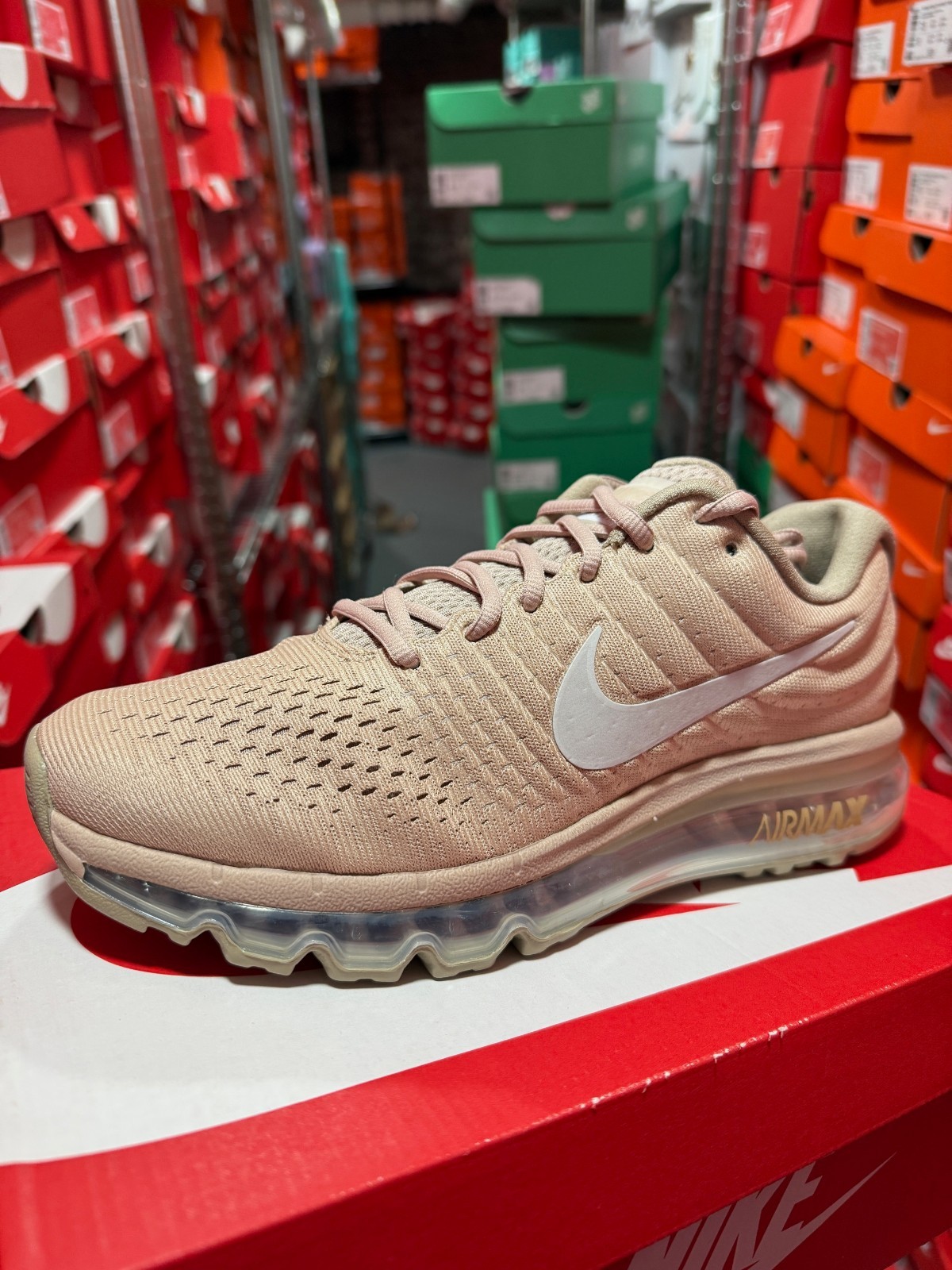 Nike Air Max 2017 Sand Tan Khaki Black Sneaker Shoes 849559-201