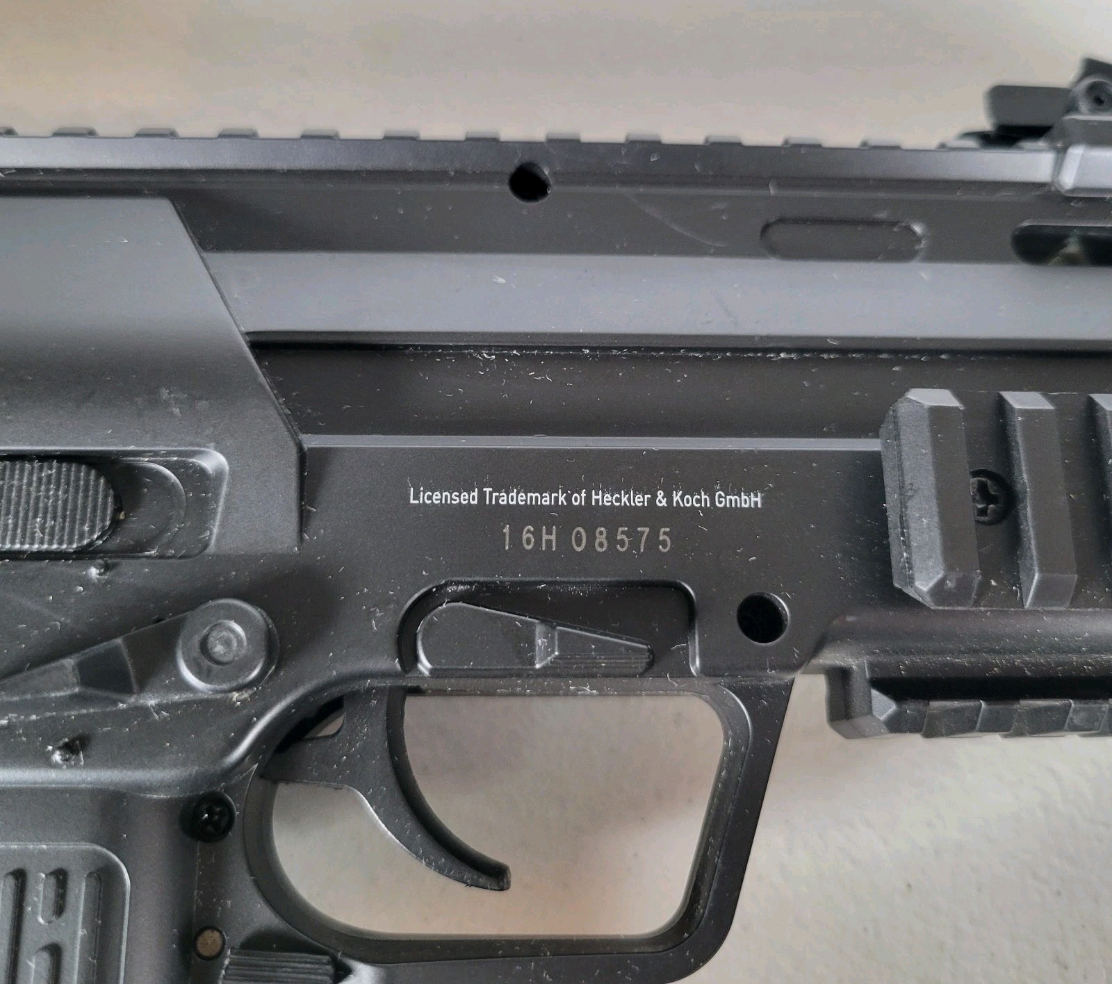 H&K MP7 SMG Airsoft Electric With Grip And Stock Heckler Koch Umarex Untested