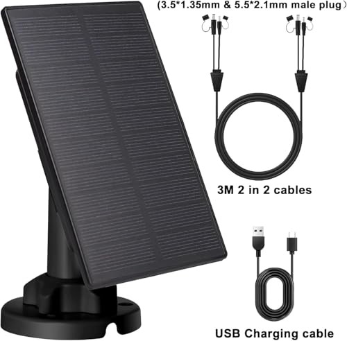 Trail Camera Solar Panel, Mini Solar Battery Charger DC 12V/1A 6V/1.5A Build