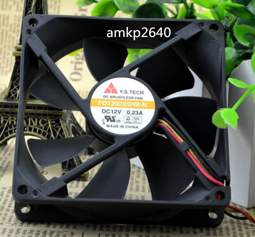 For Y.S.TECH FD129225HB-N fan 12V 0.23A 90*90*25mm 3pin #am