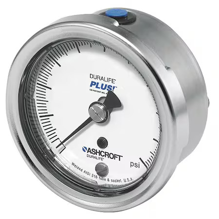 Ashcroft 251009Sw02bxll3000 Industrial Pressure Gauge,  0 To 3, 000 Psi,  2 1/2