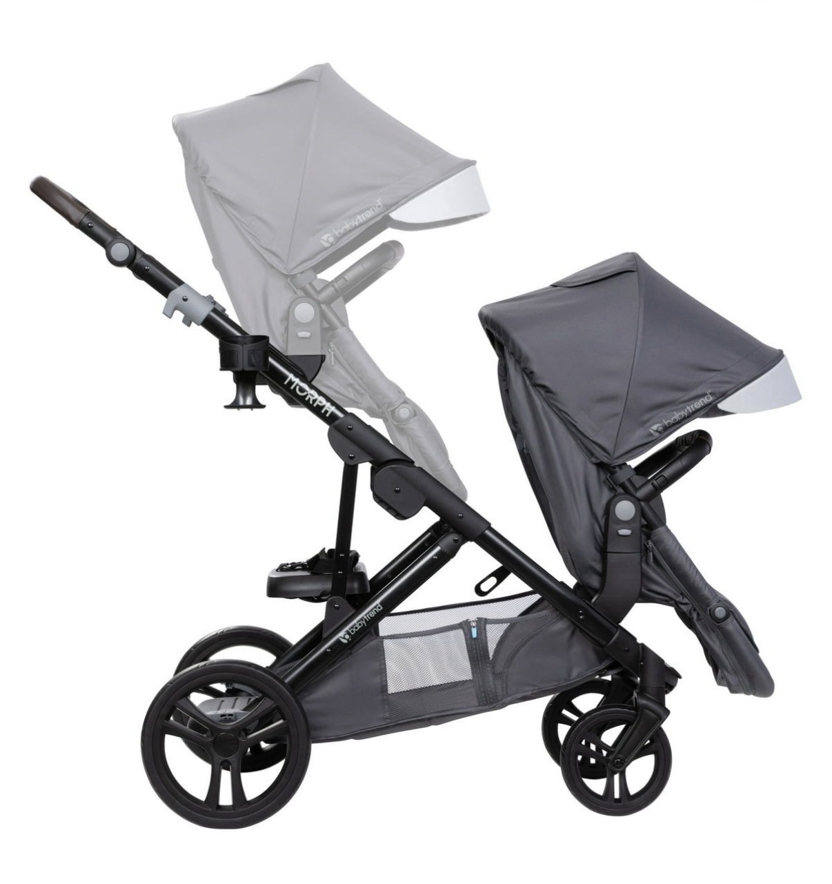 Baby Trend Morph Single to Double Stroller Second Seat Dash Grey BT05F01