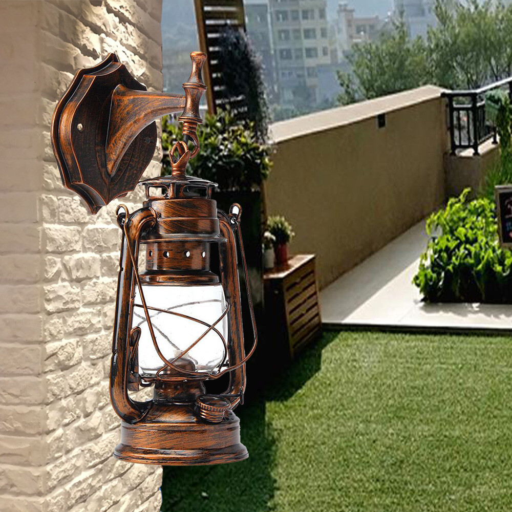 Wall Light Vintage Lantern Sconce Porch Hanging Lamp Fixture Outdoor Bronze NEW