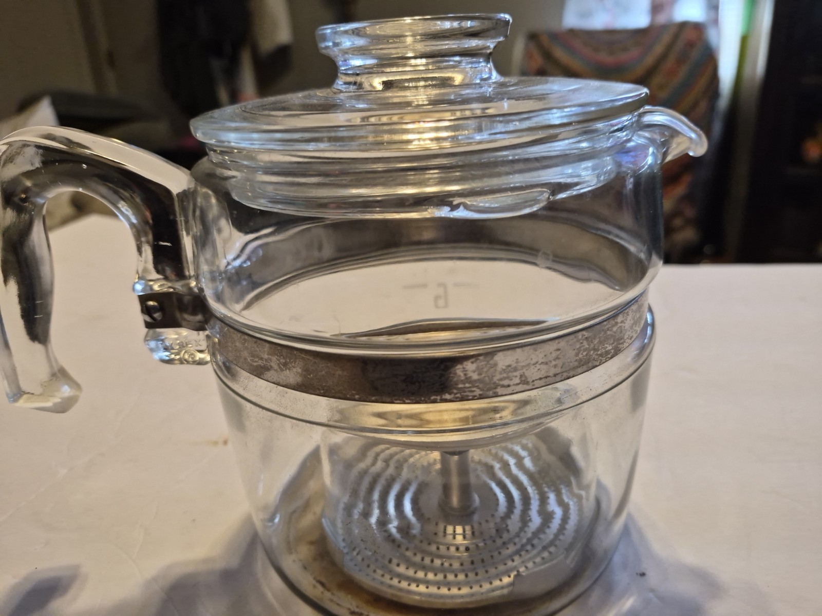 Vintage 1960s Pyrex Flameware 7756-B 6 Cup Percolator Coffee Pot Maker Part/comp