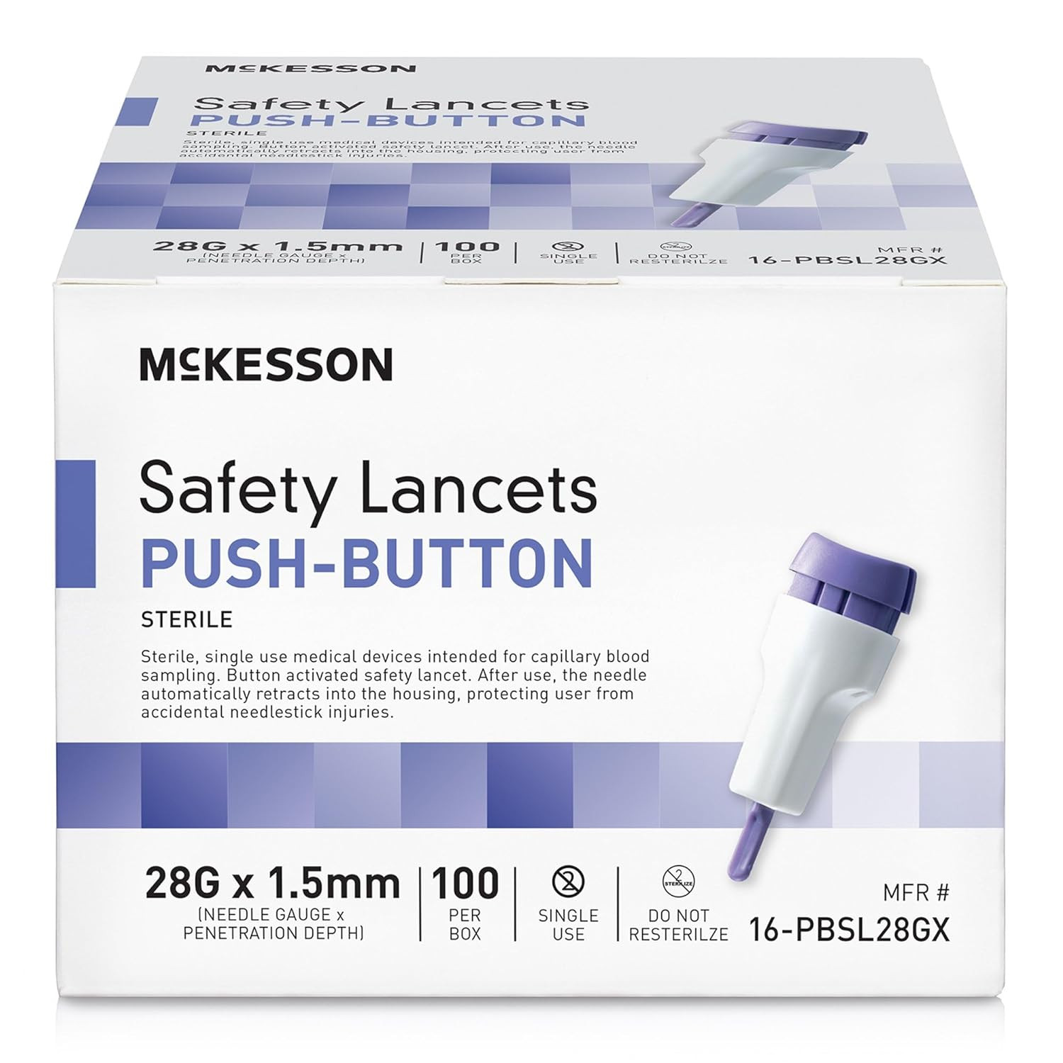 Lancets for Diabetes Testing [100 Count] Lancing Device for Blood and Glucose...