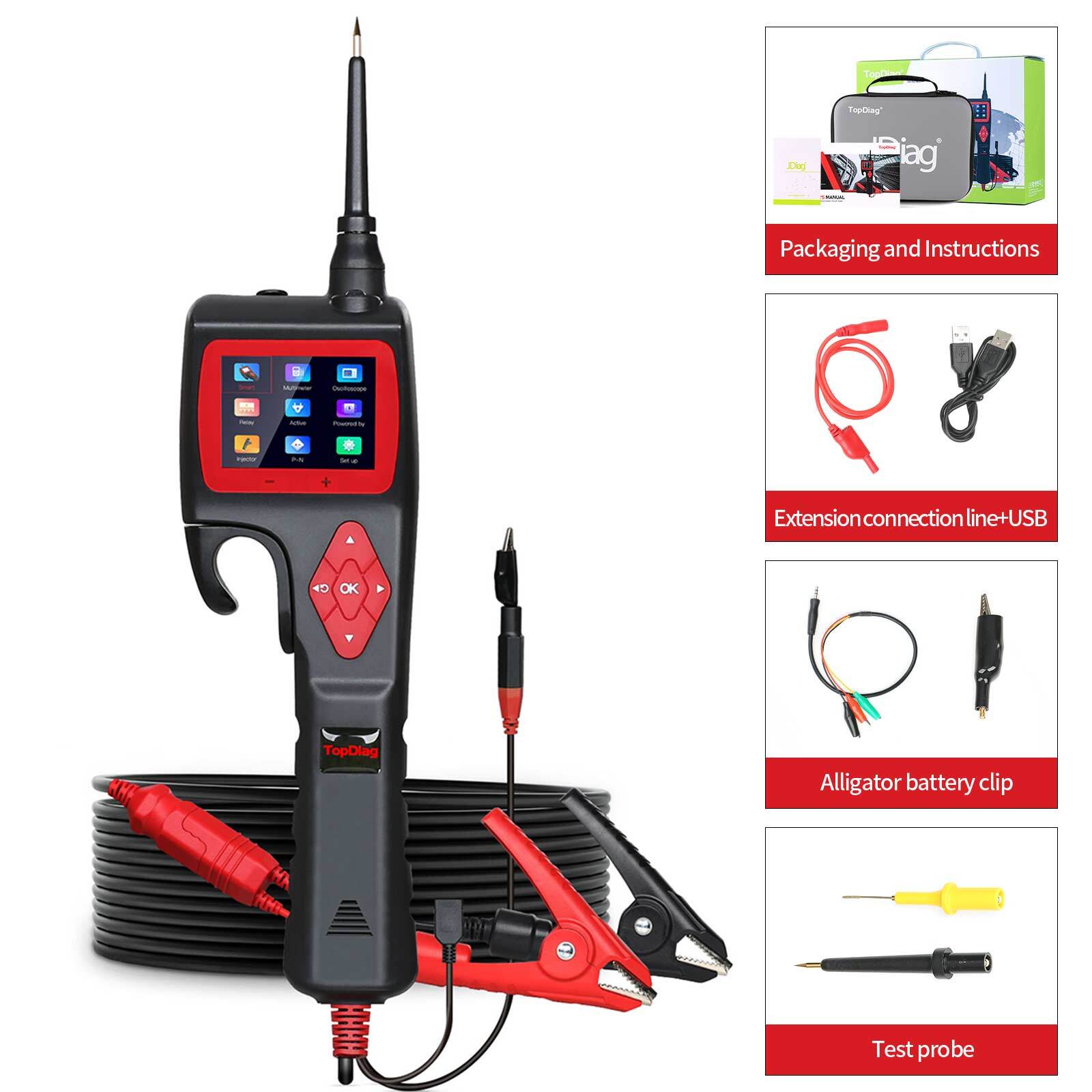 P200 SMART HOOK Powerful Circuit Probe Analyzer Oscilloscope Injector Tester
